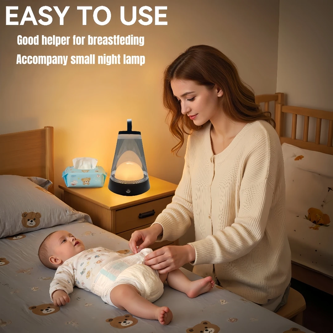 

Светодиодный ночник, прикроватная лампа с сенсорным управлением, регулируемая перезаряжаемая портативная лампа для детской ванной комнаты, кемпинга на открытом воздухе.