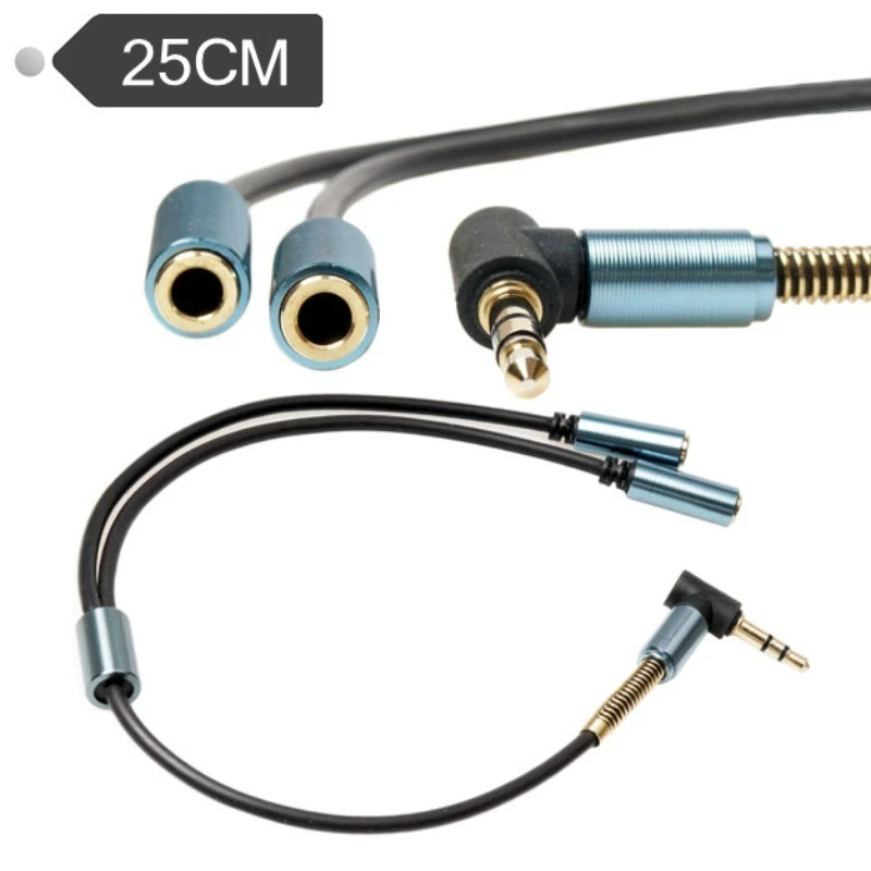 

3.5 Earphones One Point and Two Wires Couple Cable Extension One Point and Two Audio Adapter Change Earphone Splitter