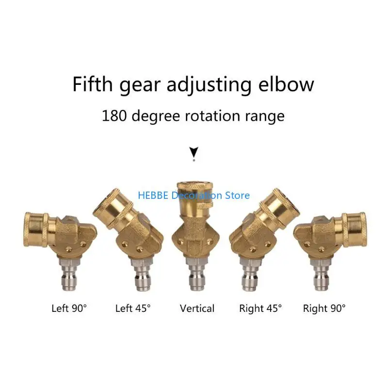 B0KC 1/4" Quick Rotary Coupler Adapter Copper Connection for High Pressure