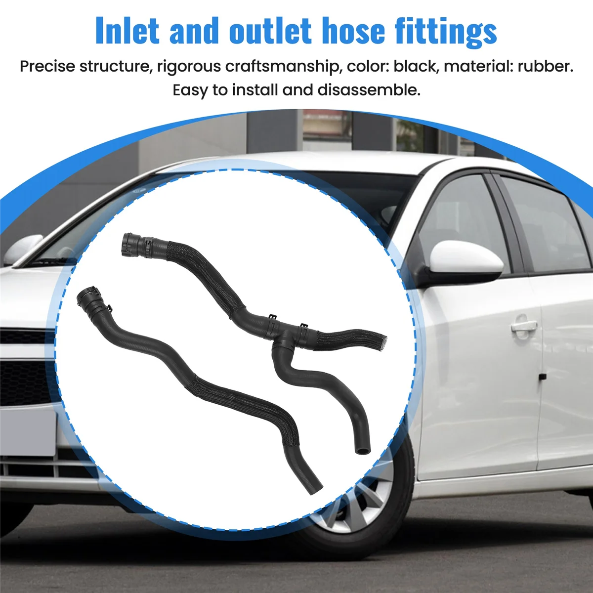 10-15 Chevrolet Cruze용 라디에이터 3방향 수관 입구 및 출구 호스 2개 세트 95390887 95390883 9075007 9075008 —L49A