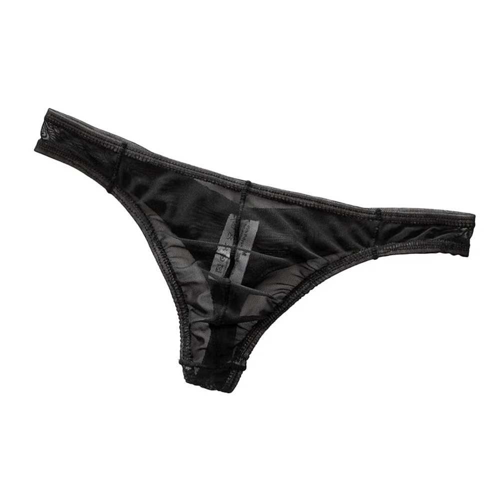 

Sexy Mens Underwear T-Back G-Strings Bulge Pouch Briefs See Through Low Waist Thongs Breathable Underpants T-Back Knickers