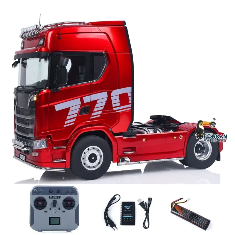 KABOLITE 1/14 K770S RC Tractor Truck Remote Control Cars Trucks 4*2 Metal 2 Speed Light Sound Construction Vehicle Model New Toy - view 4