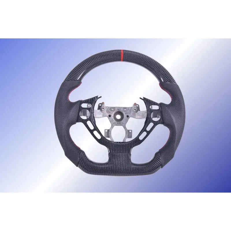 ForGlassy Carbon Fiber Steering Wheel GTR R35 2009-2017, D-shaped Flat-bottom with NAPPA Perforated Leather