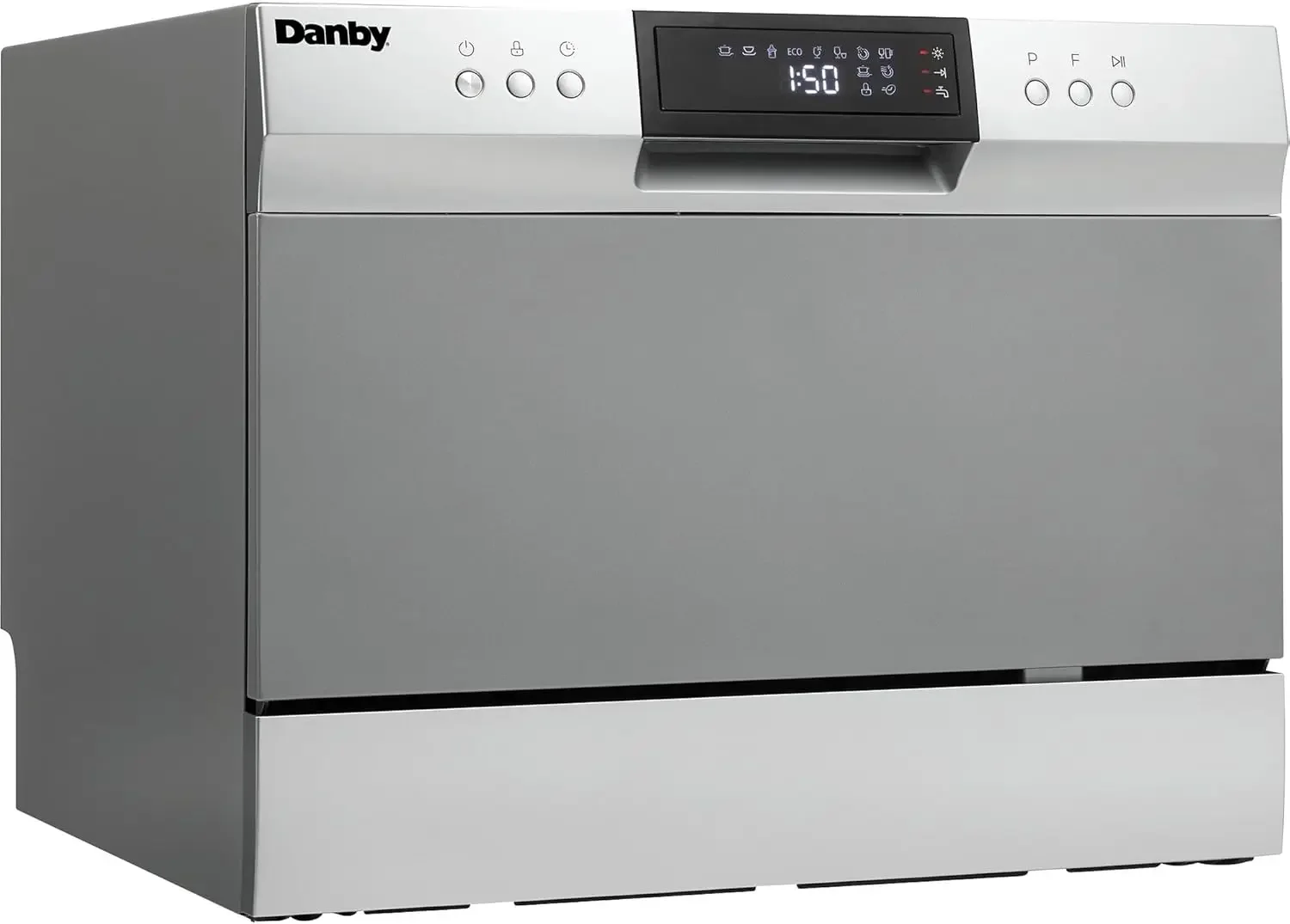 DDW631SDB Countertop Dishwasher with 6 place Settings and Silverware Basket LED Display Energy Star