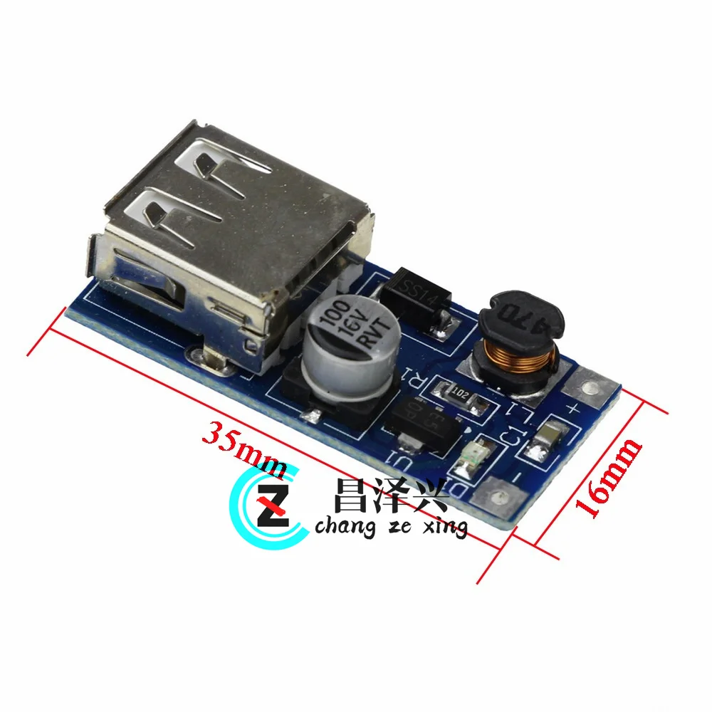 DC-DC boost module (0.9V to 5V) Up 5V 600MA USB Boost circuit board Mobile power supply boost