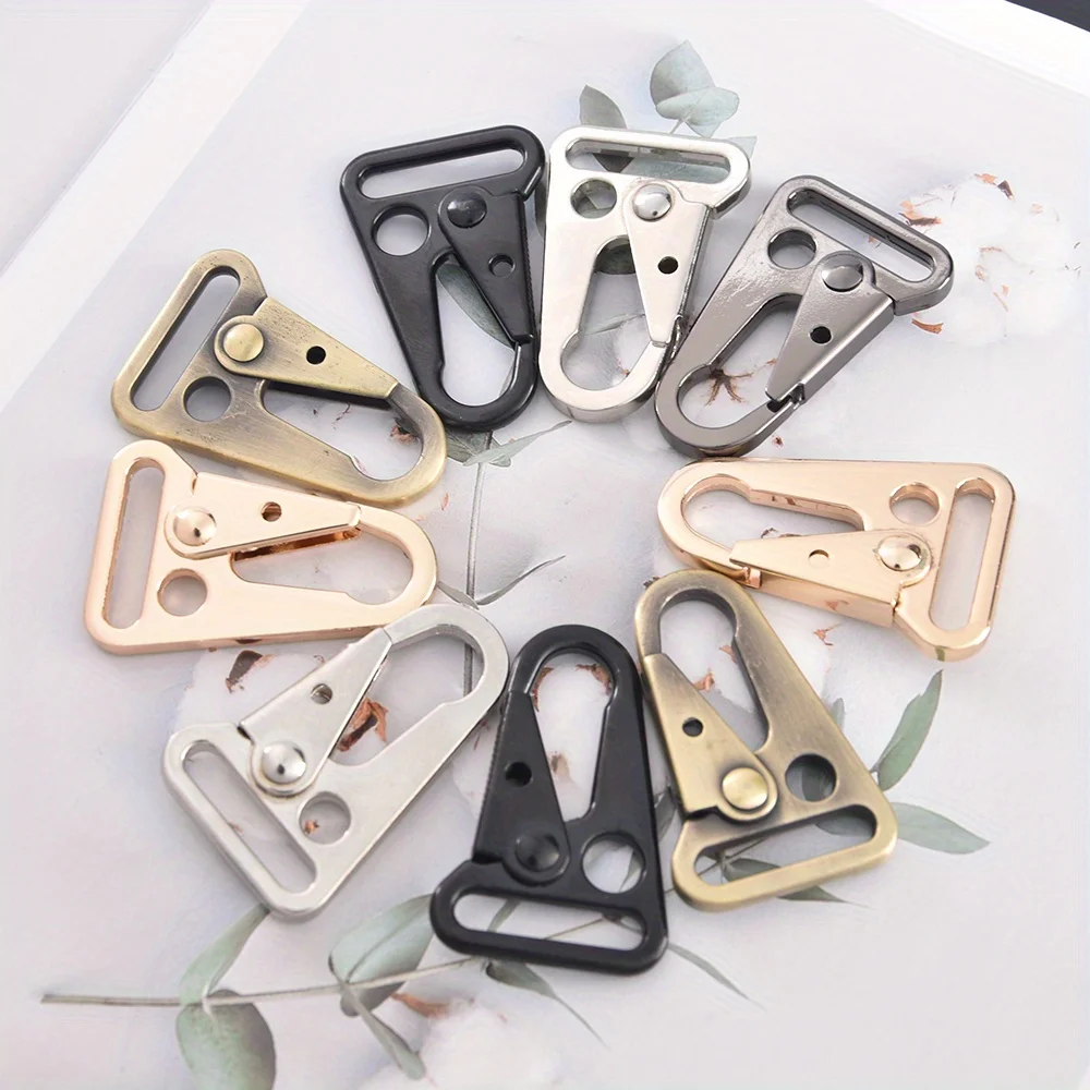 2pcs Metal Strap Buckles Bag Snap Trigger Hooks Webbing Chain Clasp Dog Collar Buckle DIY Hardware Accessories