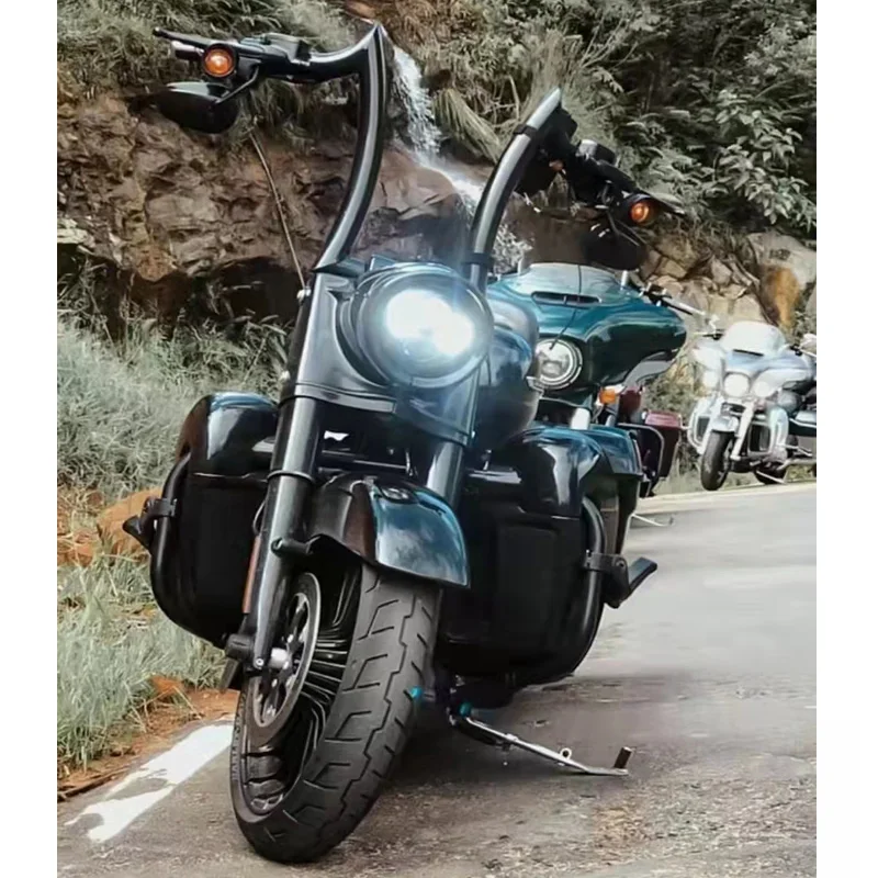 Motorcycle 12' 14' 16' Bar Handlebars 2 Inch for Harley 883 1200 Road King Breakout Street Bob Dana Fatboy 2008-2024