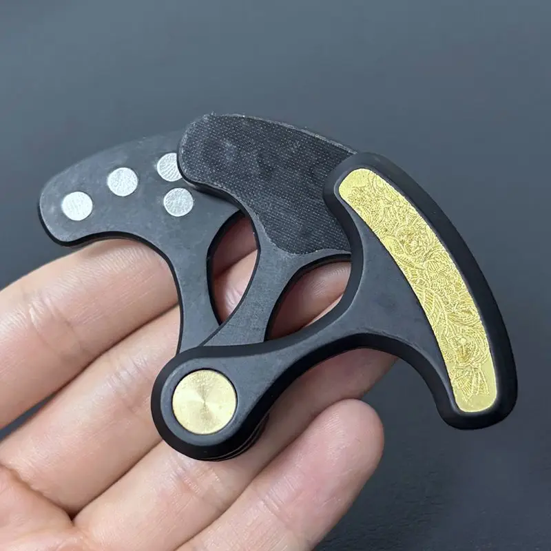 Bakelite Infinite EDC Push Slider Strong Magnetic Rhythm Click Coin Fidget Spinner Sailor Push Card Tactile Pocket Stress
