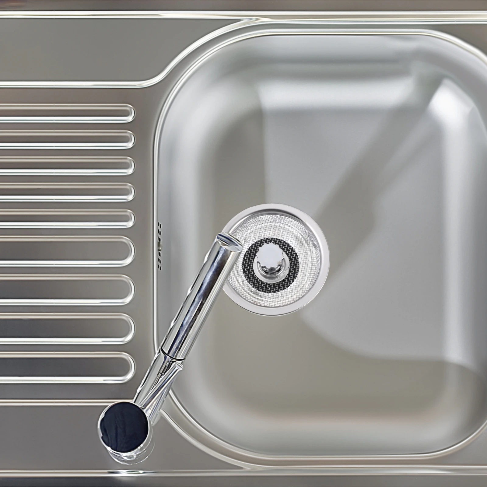 2pcs Stainless Steel Strainer Mesh Kitchen Sink Filter Drain Sifter Metal Waste Catcher For Bathroom Utility Sink