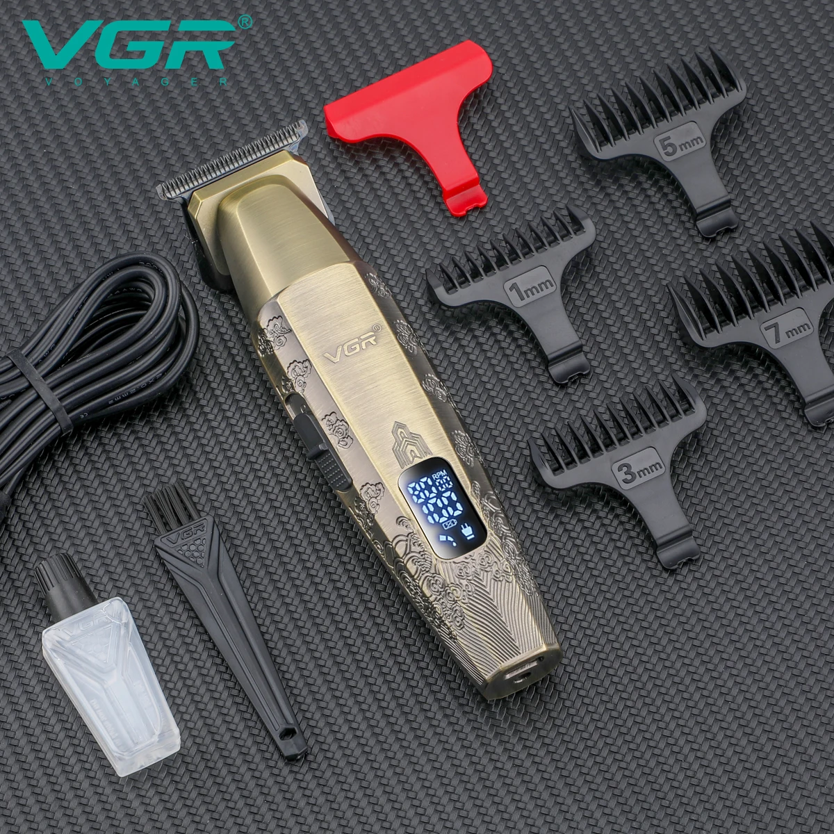 VGR Hair Cutting Machine Hair Clipper Hair Trimmer Cordless USB Barber Cordless Professional Haircut Machine Barber Razor V-265