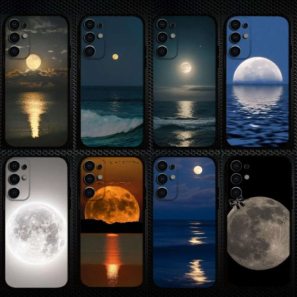 

moon Phone Case For Samsung S25/S24/S23/S22/S21/S20/Plus,Fe,Lite/Others Black Cover
