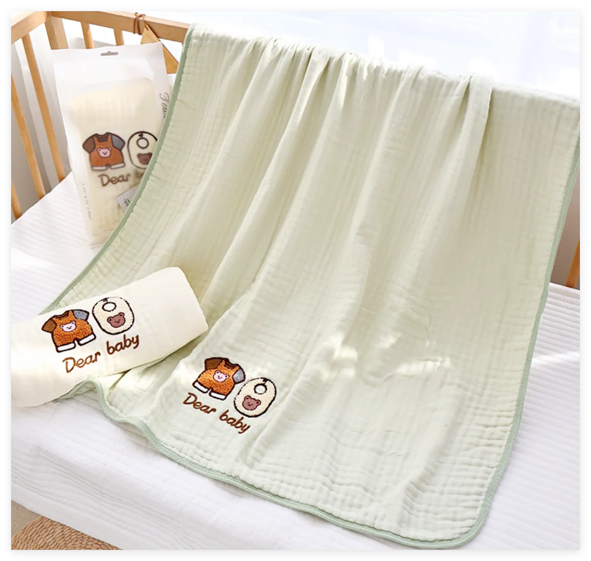 Babydeken pasgeboren mousseline baby inbakeren wikkeldeken bamboe katoen zachte baby ontvangende deken voor wieg babybadhanddoek items