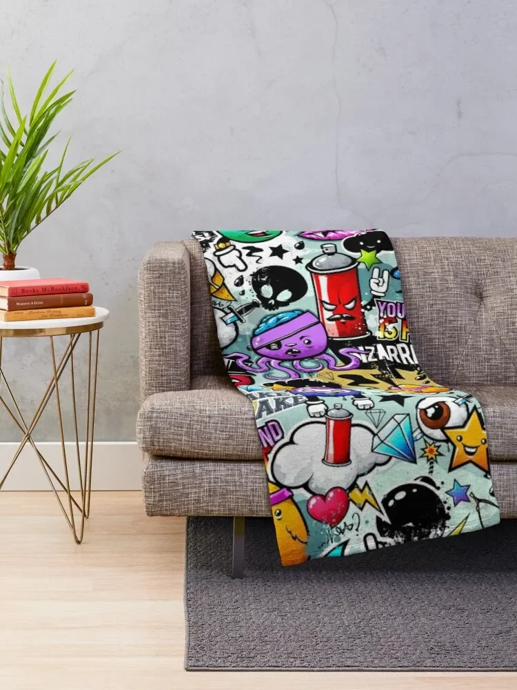 graffiti art drew Throw Blanket Fluffys Large blankets and throws christmas decoration Summer Beddings Blankets