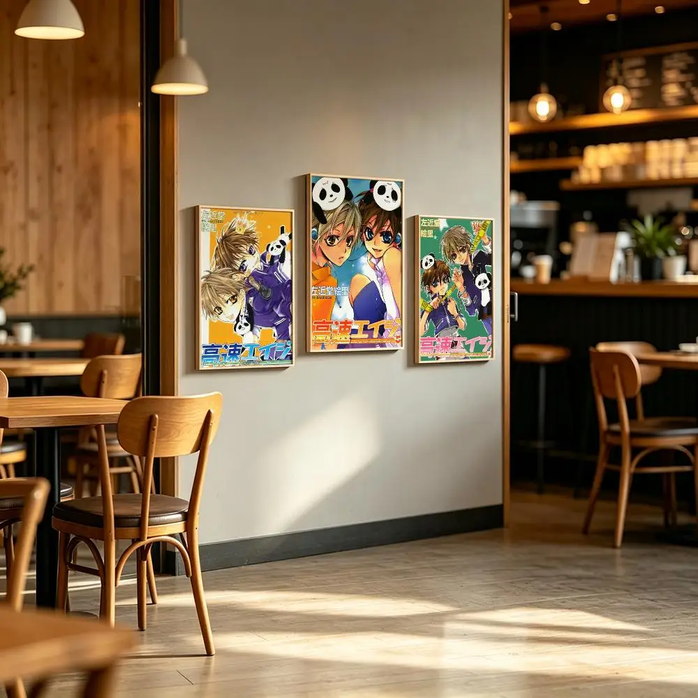 anime High Speed Eiji Poster Poster Waterproof HD Unframed Self‑Stick Decor Wall Art for Home Room Decoration Gift