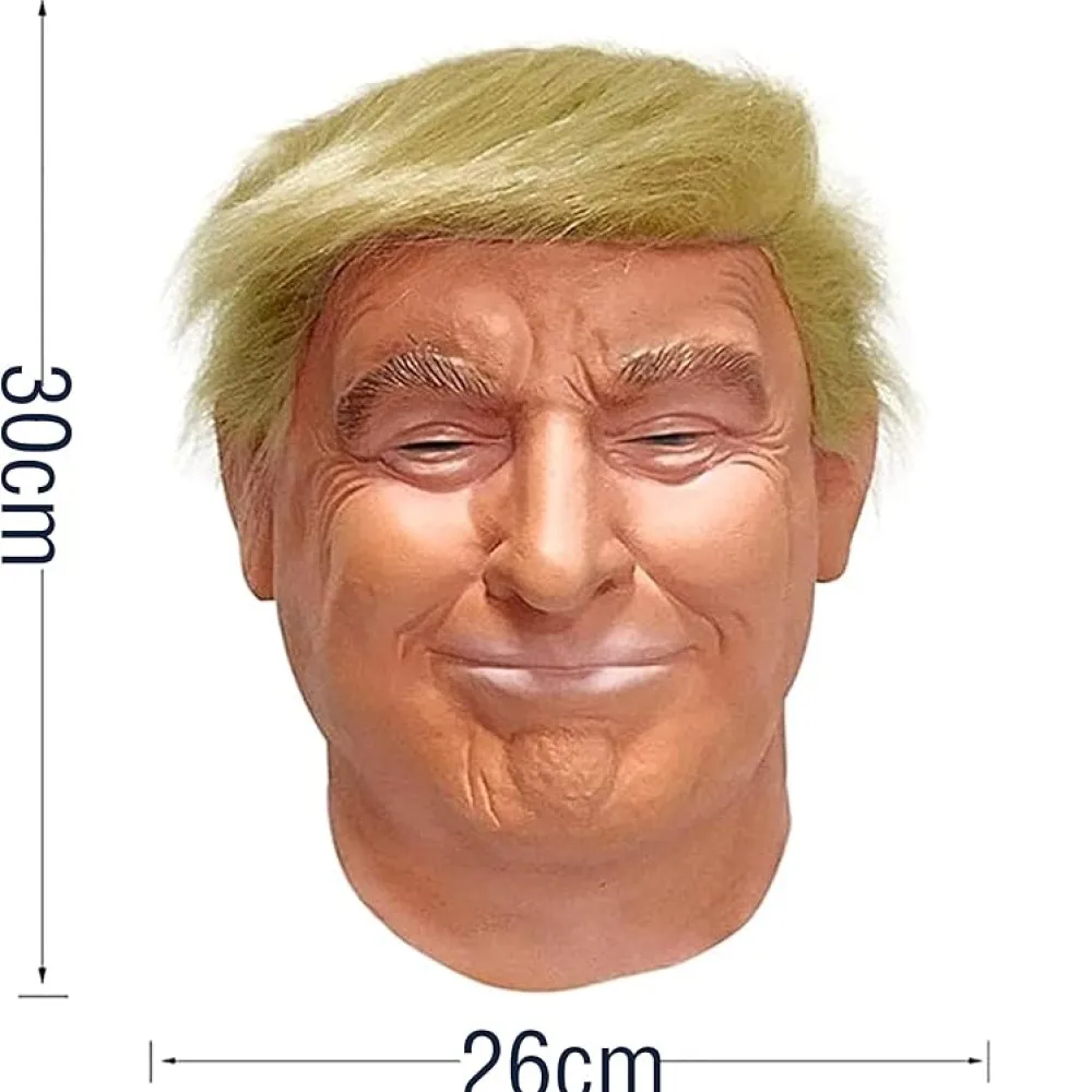 Donald Trump Mask Presidential Candidate Mask Realistic Latex Celebrity Costume for Adults - Great Halloween Party Accessory