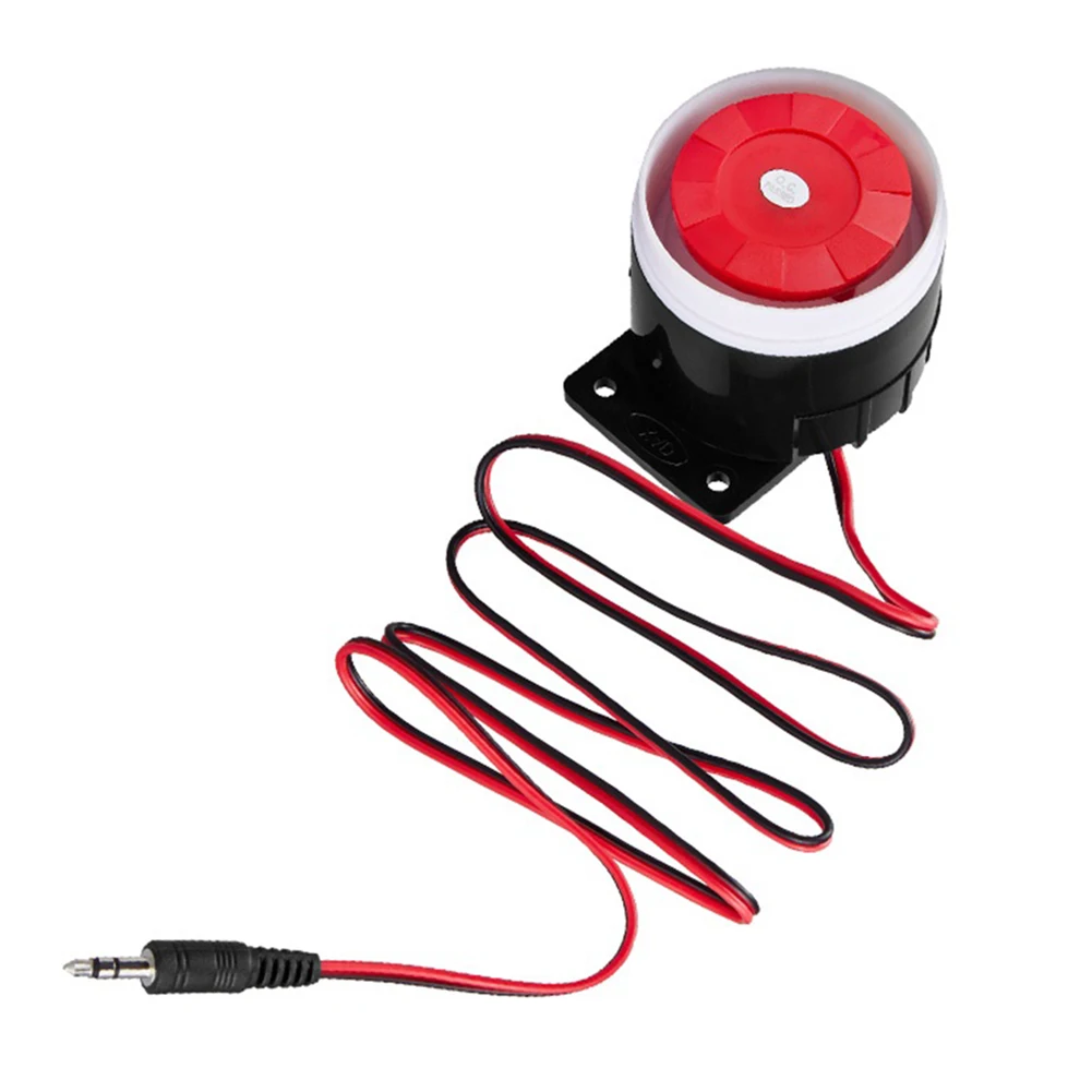 DC 12V 120dB Loud Indoor Siren Wired Alarm Piezoelectric Electronic Buzzer Metal ABS Housing For Home Security System Protection