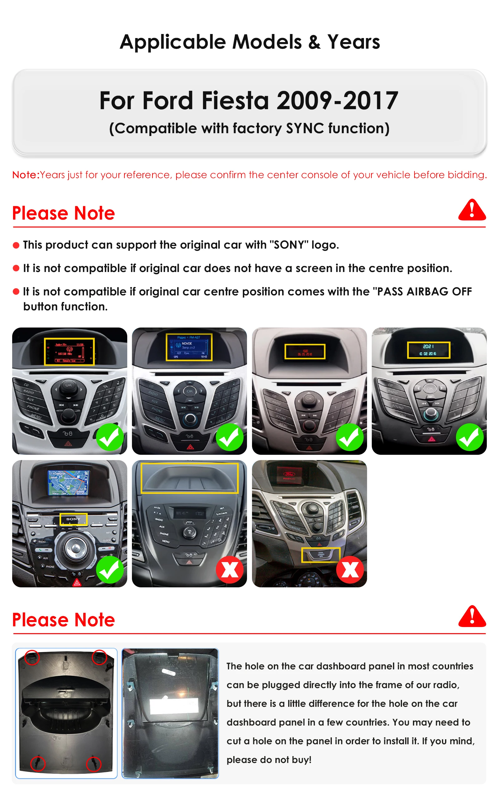 Android Autoradio für Ford Fiesta MK7 2009-2017 Multimedia GPS-Navigation Carplay 9,7 Zoll Tesla-Style
