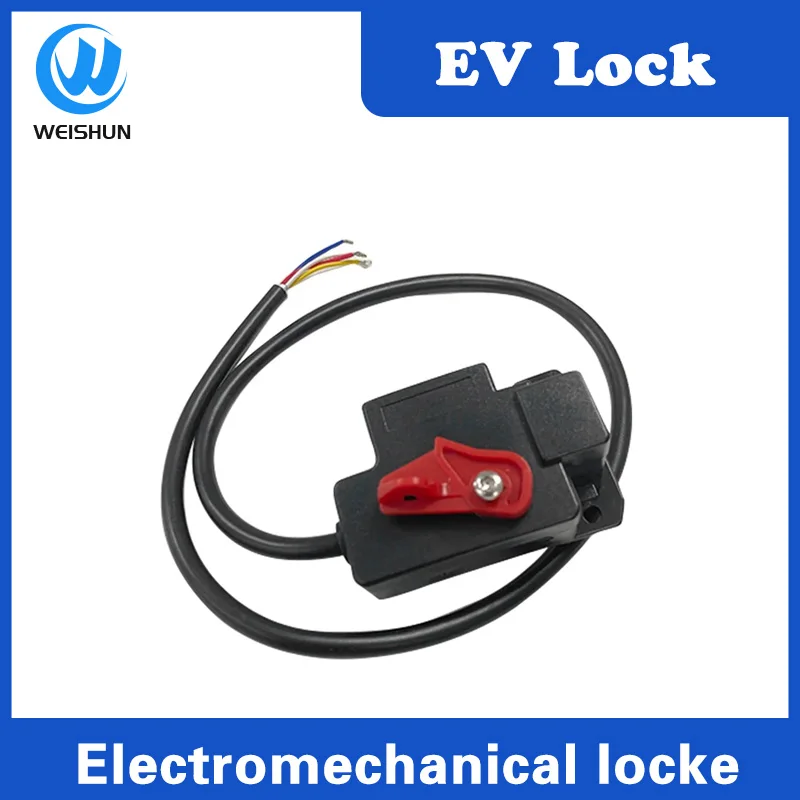 Type2 62196 Electrical Outlet Electromechanical locking Solenoid EL ELB EVSE EV Female Male Socket Electromagnetic Lock E-Lock