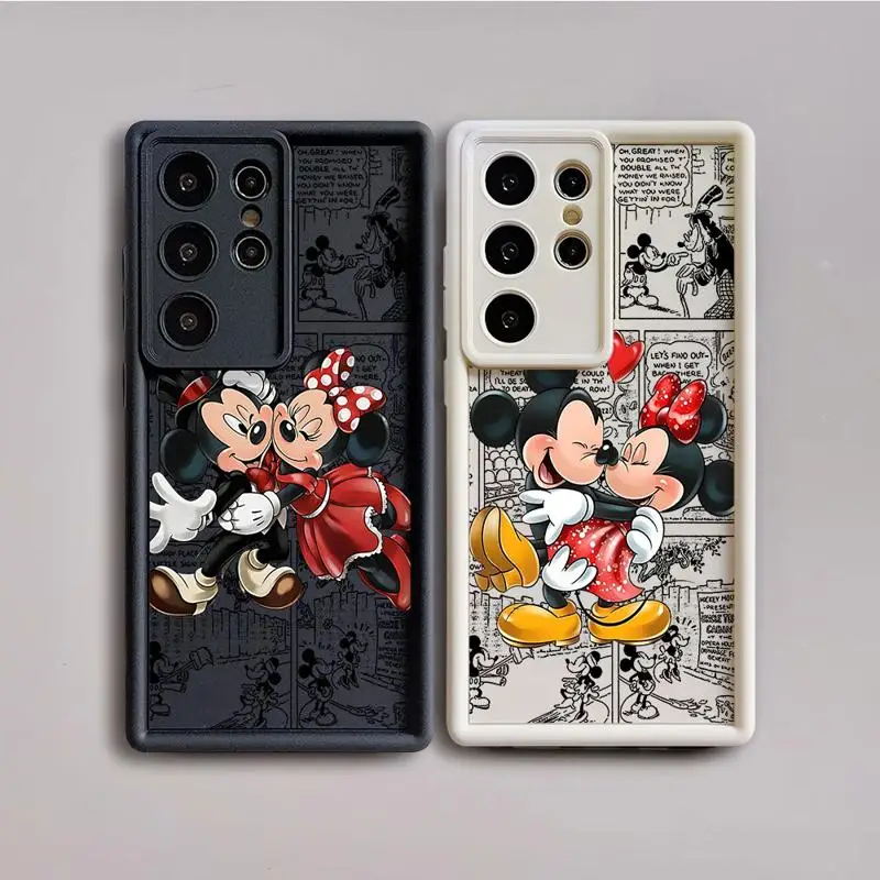 Disney Mickey Minnie Mouse Case for Samsung Galaxy S24 Ultra S22 Plus S20 FE S21 S23 Ultra S22 Ultra Coque Soft Cover