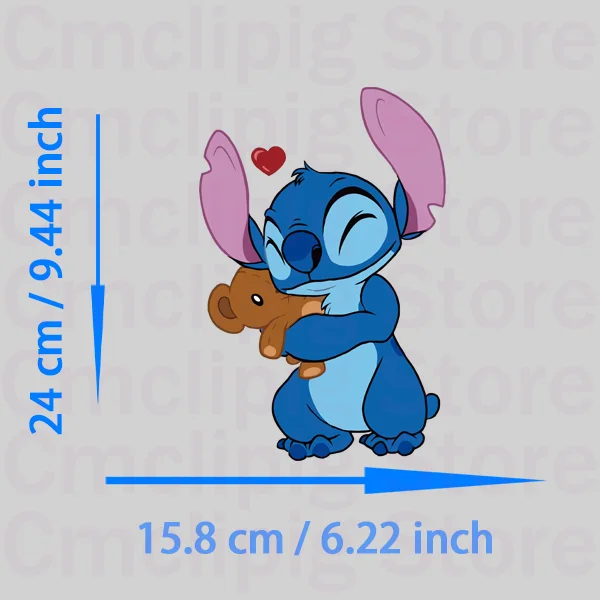 New Disney Stitch Clothing patches DIY Sewing for children vinyl stickers Ironing applications