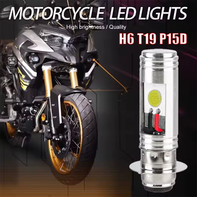 H4/P15D/BA20D 36W LED 2COB motorcycle headlight bulb 1400LM 6000K Hi/LO beam light - Image 5