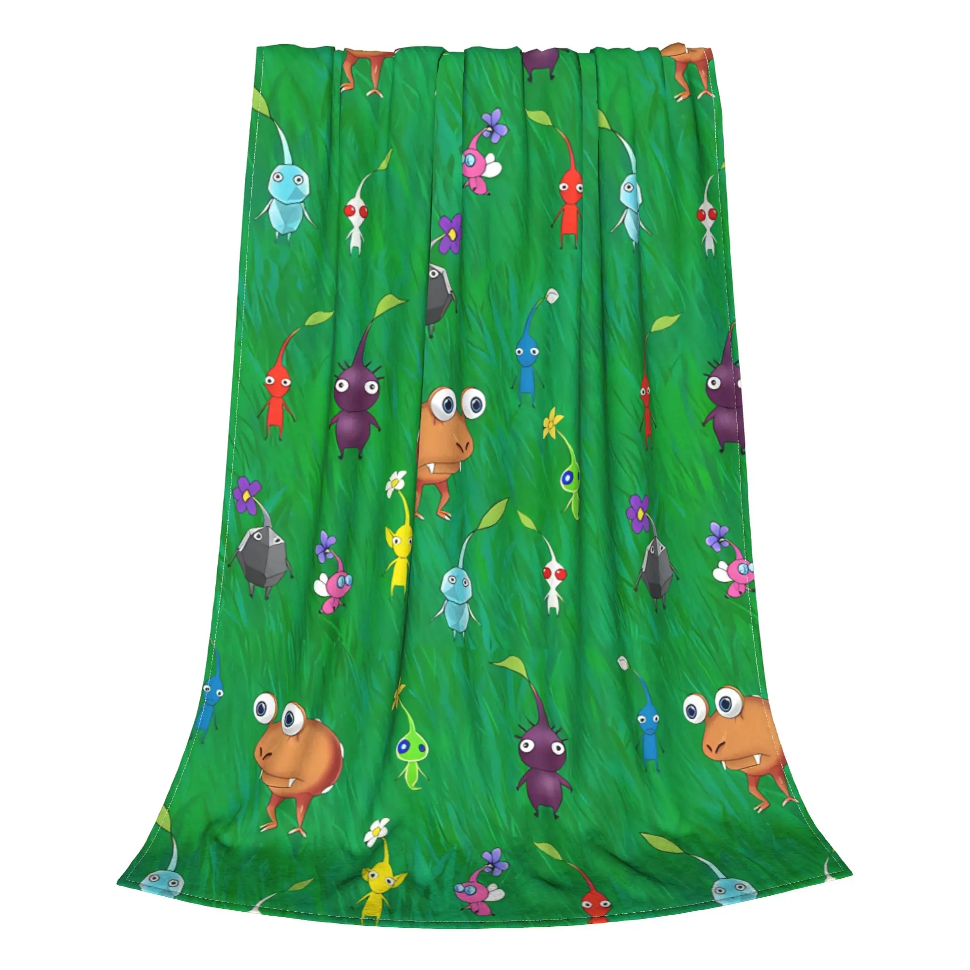 1PC Grassland Sprite Group Pikmin Home Room Decorations Winter Blankets For Adults Bedding Home Interior Sofa Knee