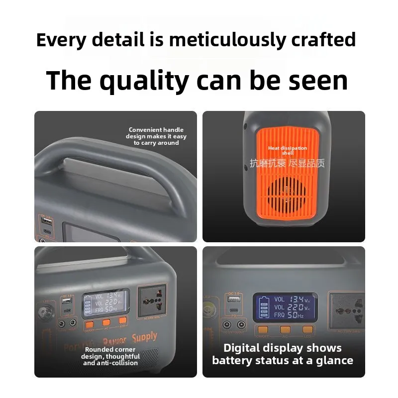 Przenośna stacja zasilania o dużej pojemności 400W, bateria LiFePO4 192Wh, generator solarny AC 220V, szybkie ładowanie, power bank na kemping