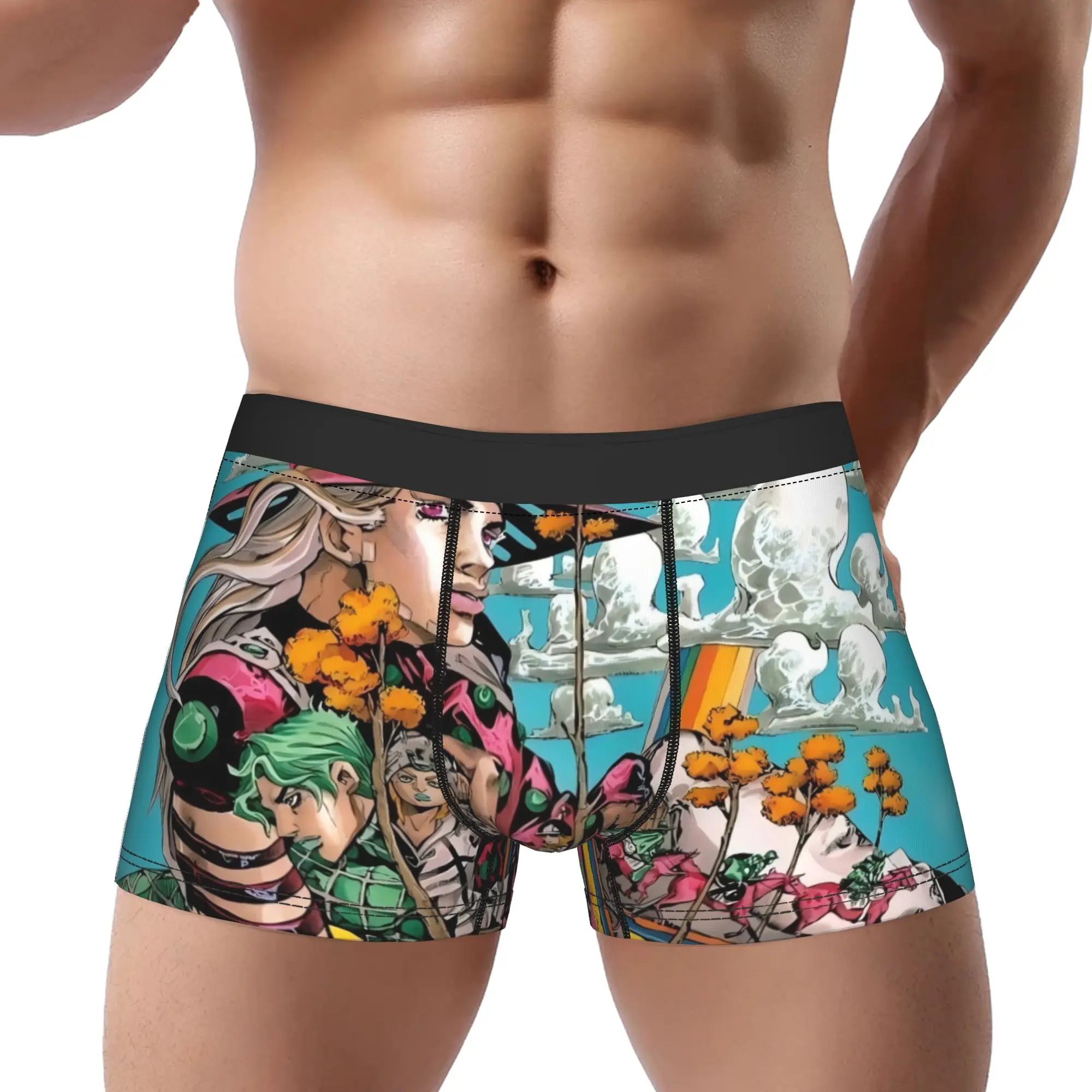JoJo's Bizarre Adventure Underpants Homme Panties Man Underwear JoJo Ventilate Shorts Boxer Briefs