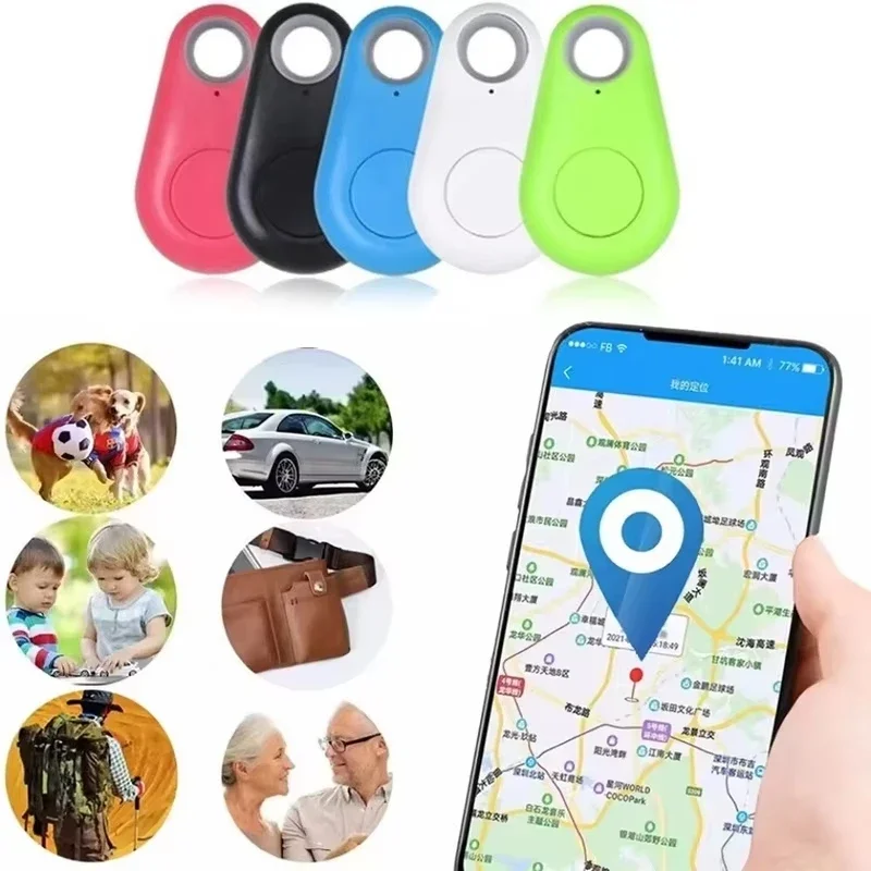 Localizzatore GPS Bluetooth 4.0 Mini per Cani e Animali Domestici, Antifurto con Allarme, Dispositivo Wireless per Borse, Portafogli e Chiavi