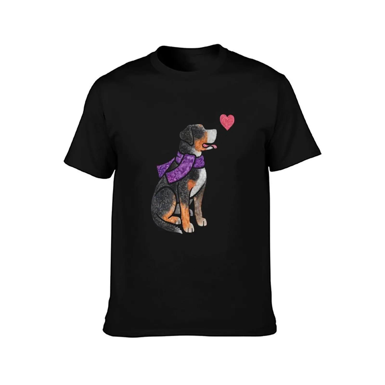 Watercolour Greater Swiss Mountain Dog T-Shirt Gym Exercise Short Sleeve T-Shirt