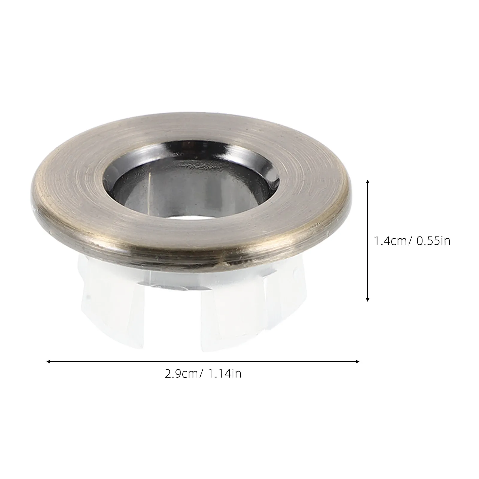 6Pcs Sink Overflow Cover Ring for 23-25Mm Hole Bathroom Kitchen Washbasin Drain Decorative Cap Leak Resistant Debris Protection