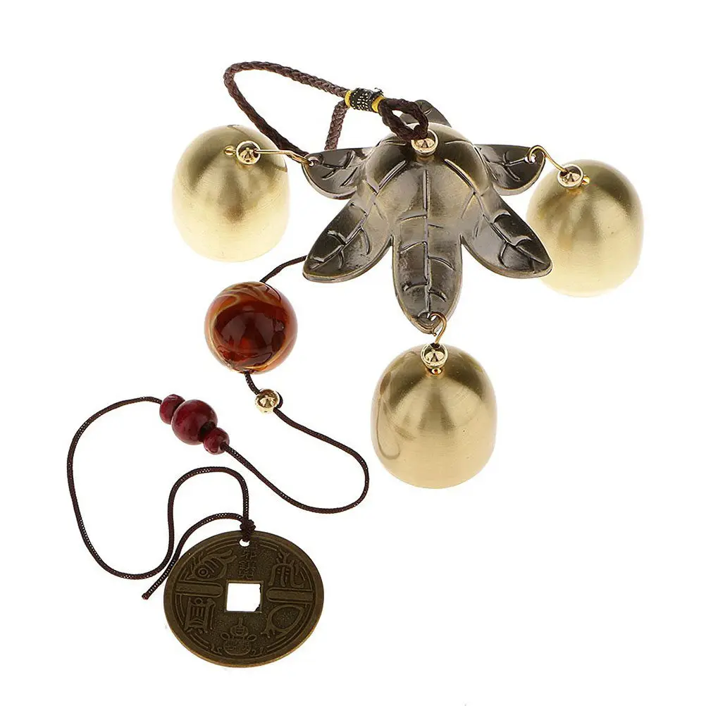 Bronze Metal Wind Chime Feng Shui Ornamental Bell for Garden Home Decor Outdoor Hanging Decoration Lucky Charm Self Cultivation