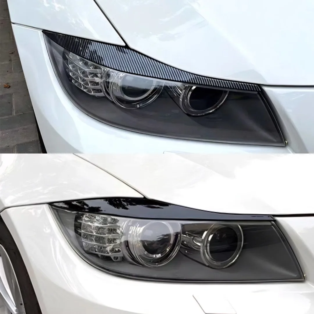 Front Headlight eyebrow Eyelid Trim Car Styling Glossy Black Extension For BMW 3 Series E90 E91 2005-2012 318i 320i 330i 325i
