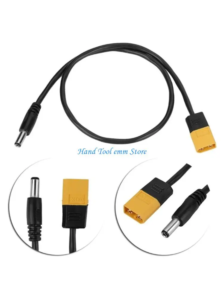 

H37F XT60 Male to 5.5mmx2.5mm Male Connector Power Adapter Cable Cord for TS100