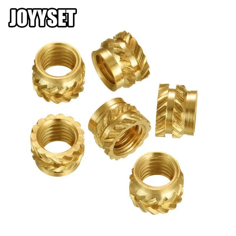 30pcs M3 Thread Knurled Brass Nuts Threaded Heat Set Heat Resistant Insert Embedment Nut for 3D Printer Voron 2.4 Parts M3x5x4