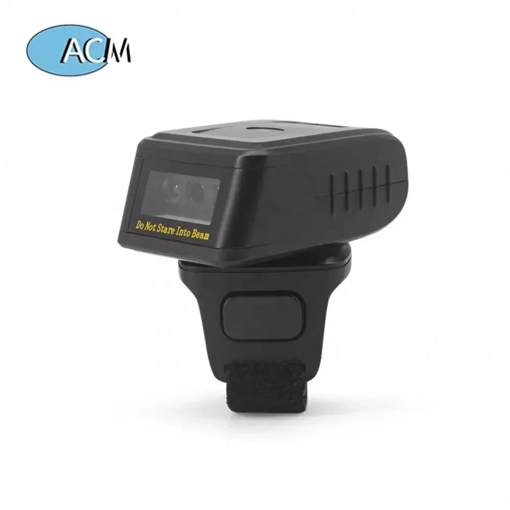 

Fingerprint Access Control Android Smartphone Portable Scanner Finger Ring Wearable 1D 2D Mini Barcode Scanner