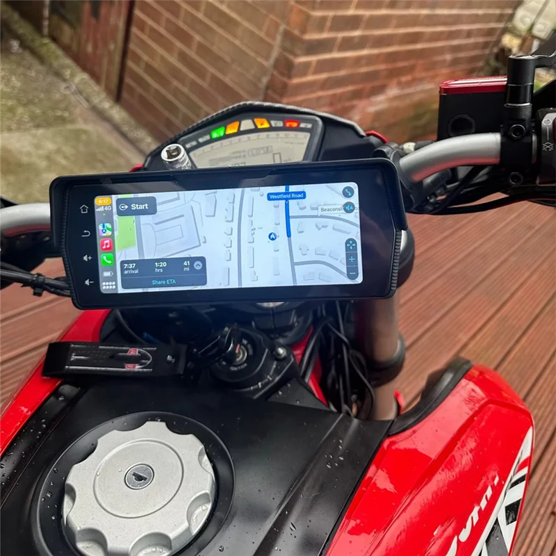 

Reliable-Portable 6.86 Inch Motorcycle DVR Wireless Carplay Android Auto Screen GPS Display Monitor Dual AHD Cameras