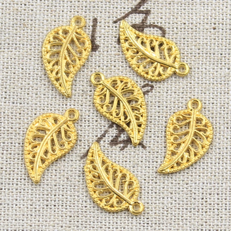 30pcs Charms Tree Leaf 18x10mm Antique Making Pendant fit,Vintage Tibetan Bronze Silver color,DIY Handmade Jewelry