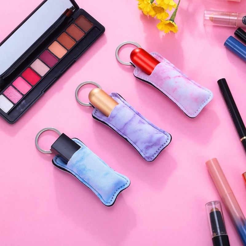 زجاجة سفر بنمط رخامي الارتفاع ، حامل سلسلة مفاتيح ، حامل شفاه ستيك ، مجموعة حاويات زجاجات قابلة لإعادة الاستخدام للنساء ، مجموعة السفر ، 20: 50