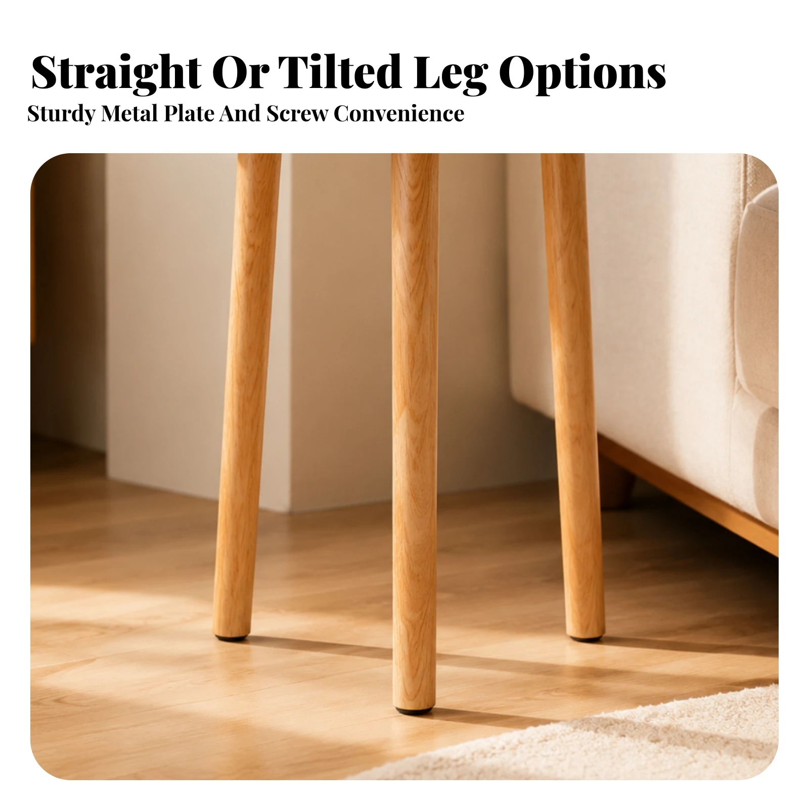 4 Pieces Wooden Table Legs with Mounting Hardware Anti-Slip Wooden Table Legs Farmhouse Load-Bearing for DIYers, Computer Desks