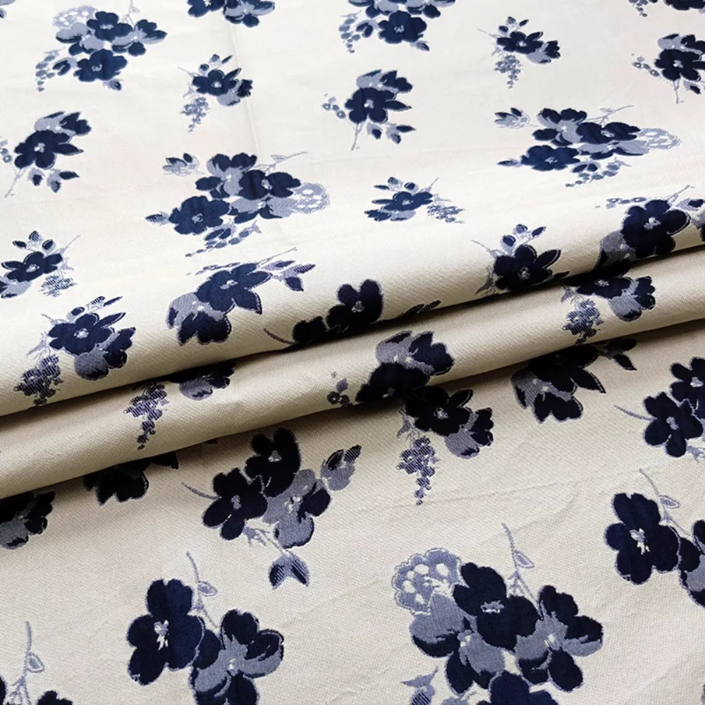 

Brocade Yarn-dyed Flower Jacquard Fabric High-grade Cheongsam Fabrics Dress Trench Coat Suit Fashion Cloth Diy Sewing Material