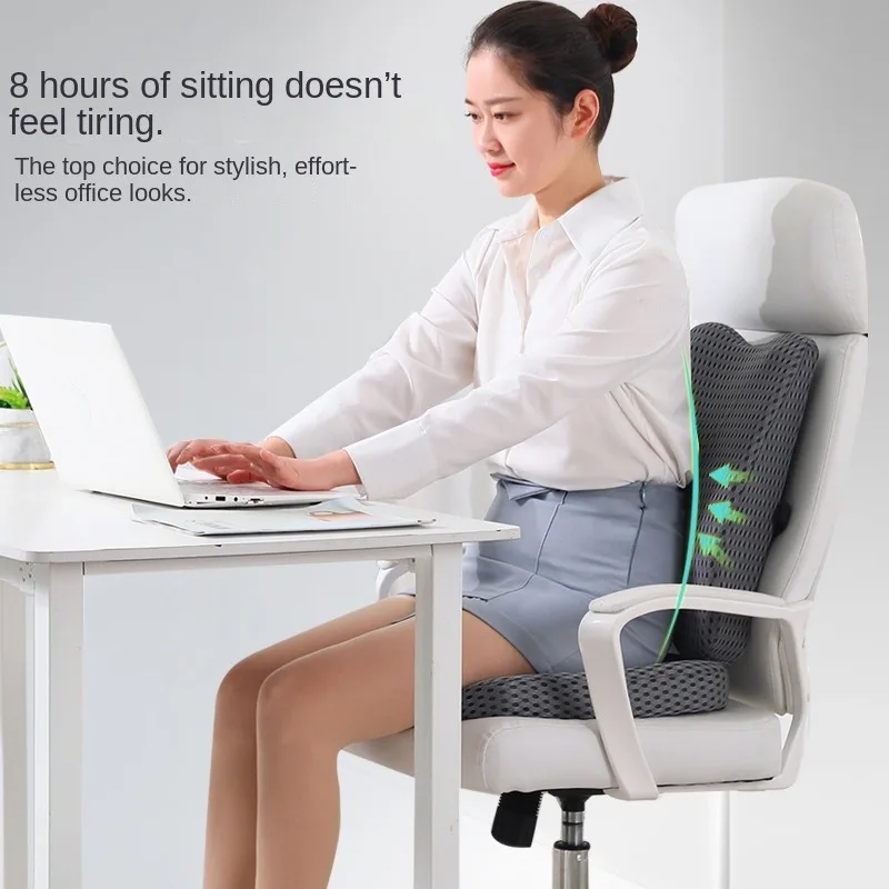 Memory foam cushion and waist support integrated cushion, ergonomic office cushion, home cushion, car cushion, chair cushion
