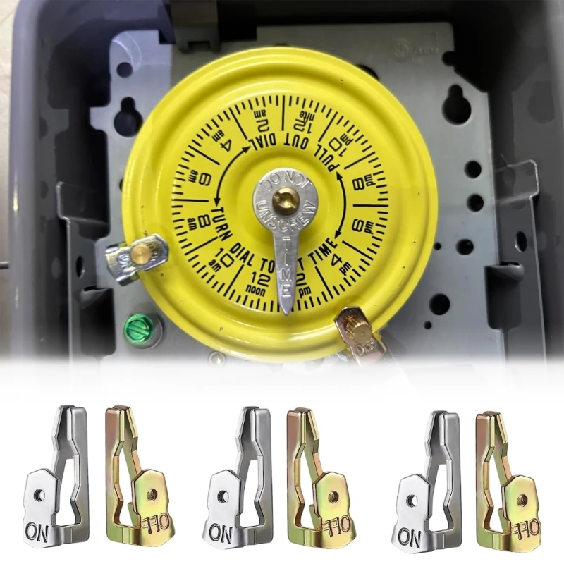 

Metal 156T1978A Universals Timer Switches Trippers Set Mechanical Timer Switches Parts for Pool, Sprinkler, Lighting M4YD