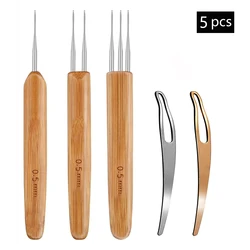 1set Dreadlock Crochet Hook Tool Kit treccia capelli Dreadlocks ago tessitura Crochet treccia fai da te strumento di tessitura dei capelli treccia artigianale maglia