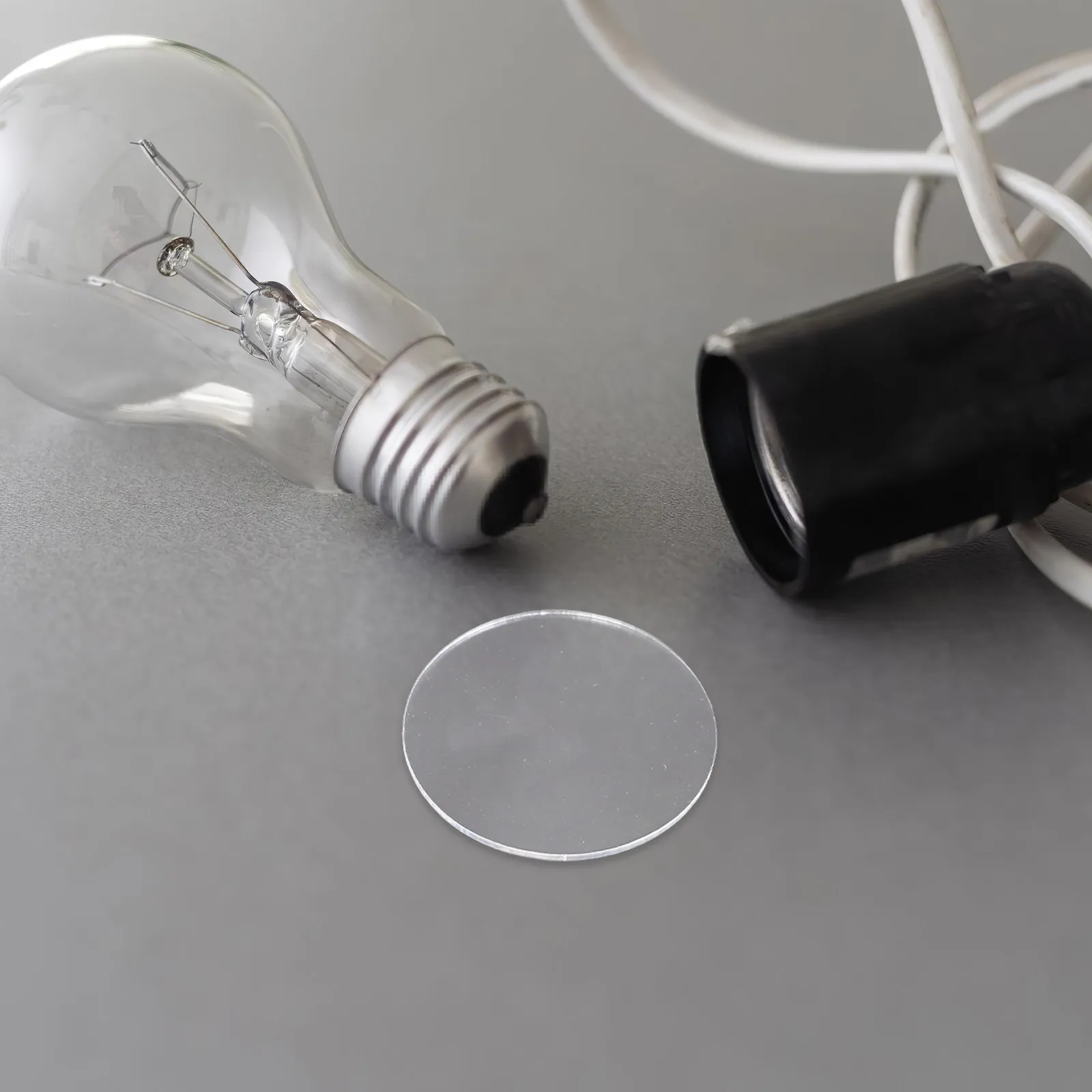 

20Pcs Mr16gu10 Spotlight Acrylic Lens Cover Round 6Cm Transparent High Light Transmission Shade for Ceiling Downlight Recessed