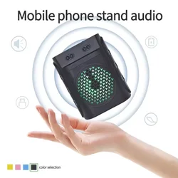 ユニバーサルミニ携帯電話ホルダー,ワイヤレスLEDスピーカー,カラフルなBluetooth,サブウーファー,mp3音楽,TFカード,USB