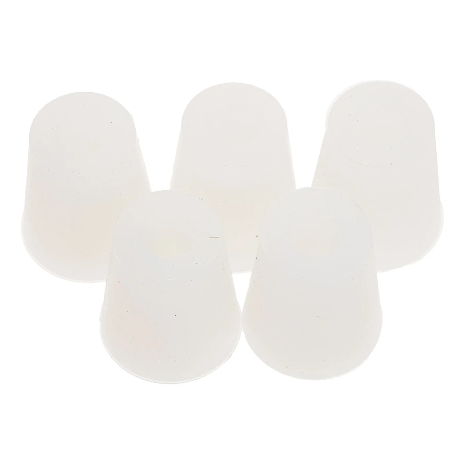 

5pcs Silicone Plugs Sealing Caps Food Grade White Laboratory Test Tube Silica Gel Stopper Small Light Practical