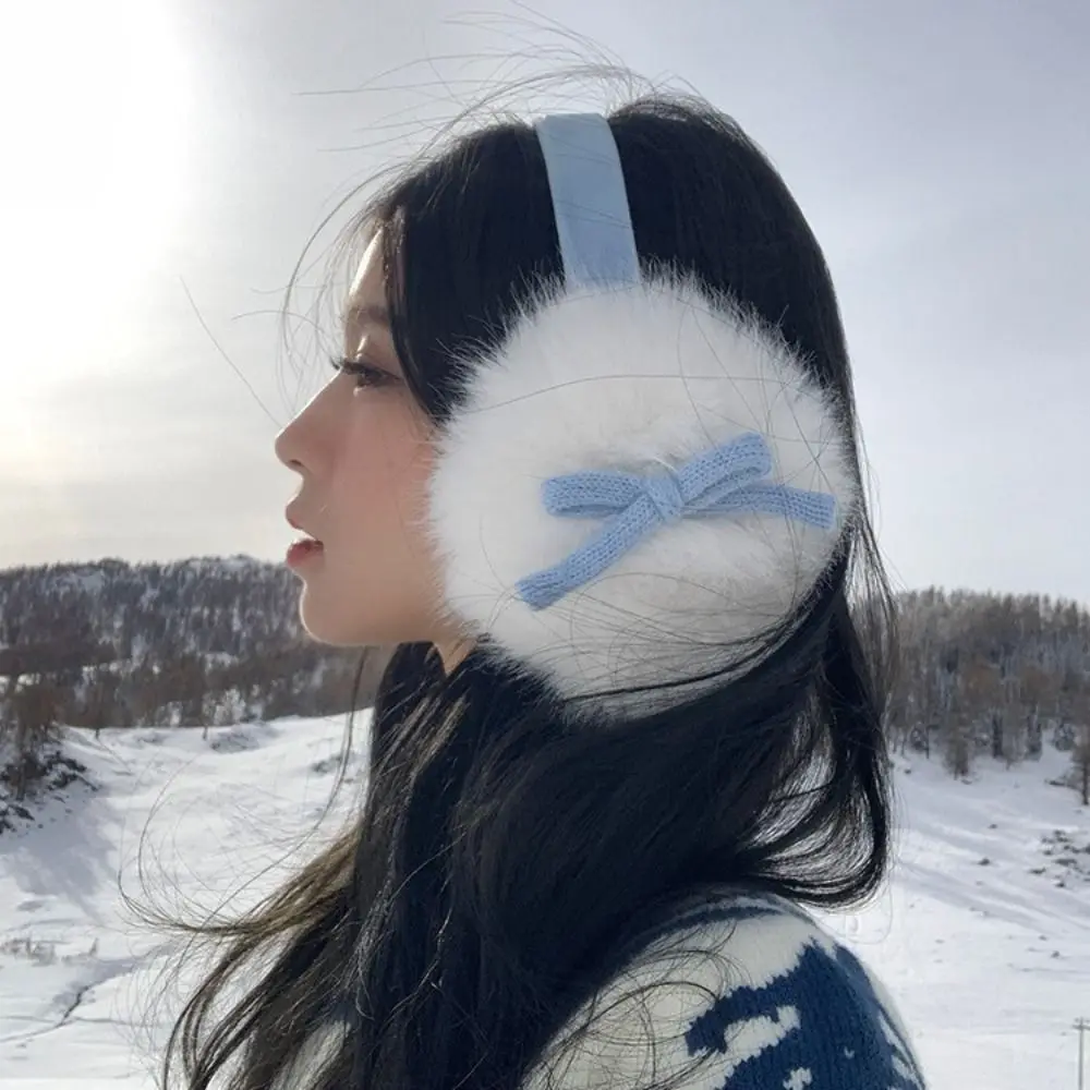 أزياء الشتاء الدافئة لينة غطاء للأذنين حماية الأذن Bowknot رقيق Earflaps التجمد سميكة الأذن أدفأ للنساء الرجال في الهواء الطلق