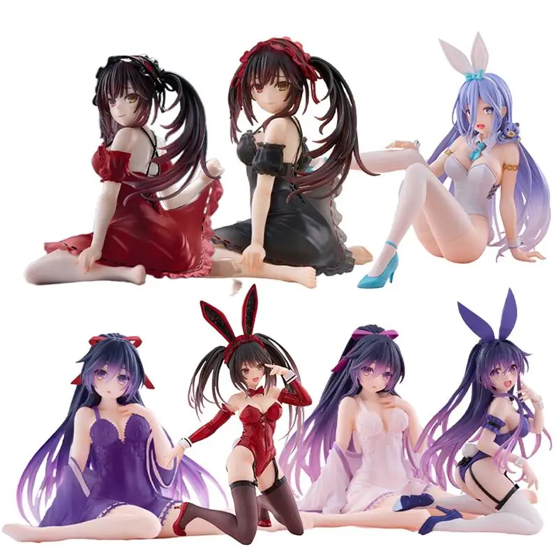 

Genuine Taito Date A Live Desktop Cute Kurumi Tokisaki Yatogami Tohka Takamiya Mio Rabbit Girl Style Pajama Styling Figure Model