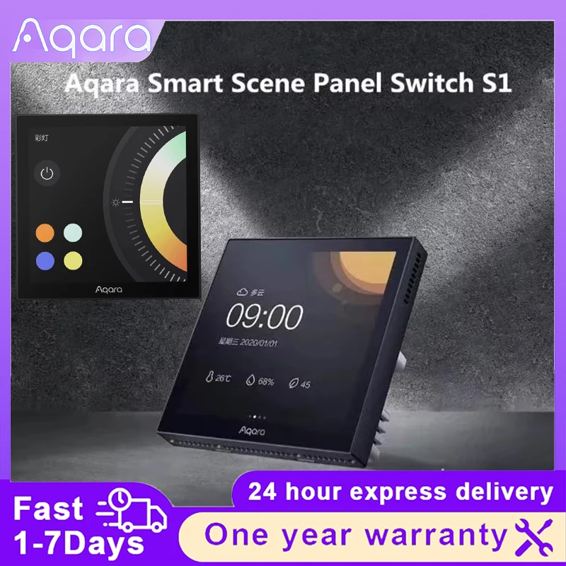 

Aqara Smart Scene Panel Switch S1 Zigbee 3.0 Touch Screen HomeKit Voice/Light Control AI Switch Screen Smart home HomeKit APP
